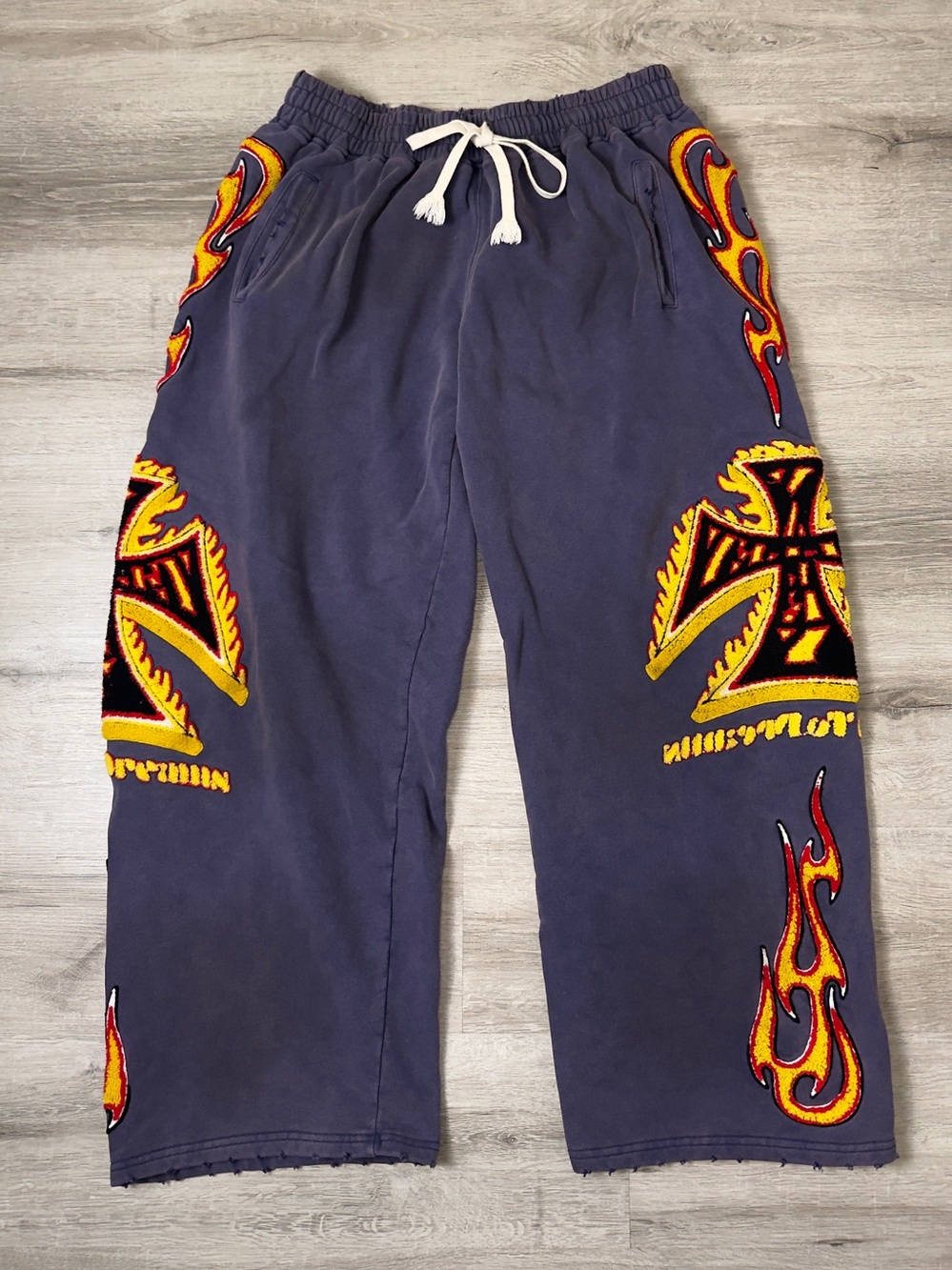 Mens Vale Forever La Flare Sweatpants~Purple~Size Small